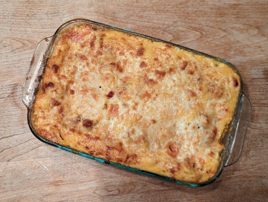 Turkey Tomato Butternut Squash Cannelloni fresh out of the oven and ready to eat