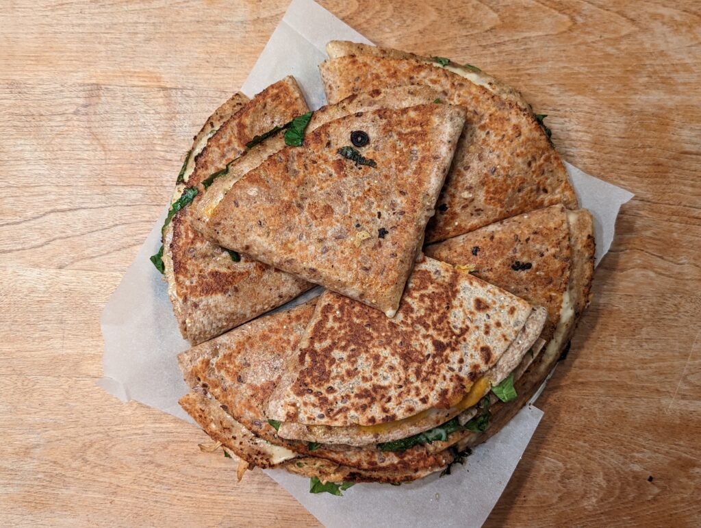 Buffalo chicken wrap cooked and ready to eat or package