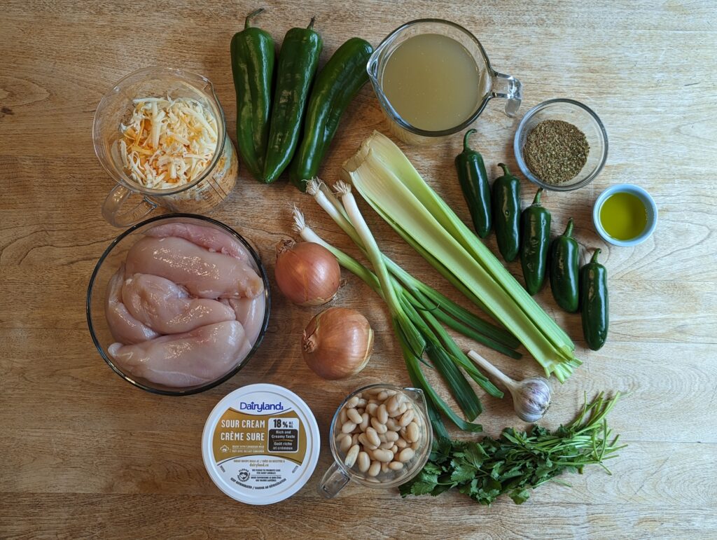 Ingredients for the White Chicken Chili